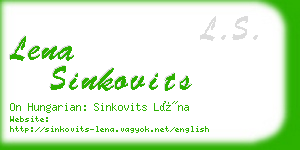 lena sinkovits business card